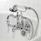 Kingston Brass CA1010T1 3-3/8" Tub Wall Mount Clawfoot Tub Faucet with Hand Shower, Polished Chrome CA1010T1 - alternate 3